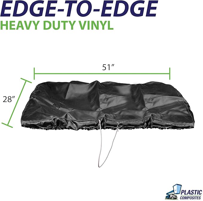Bucket Truck Parts HEAVY DUTY Elastic Banded Bucket Cover with Support Pocket, Fits 2 Man Bucket 28"x51" Edge to Edge