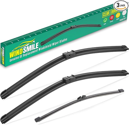 26" 20" 13" Windshield Wiper Blades Replacement for 2011 2012 2013 2014 2015 2016 2017 BMW X3 Premium All Weather Front Rear Wipers Set - OEM Quality (Pack of 3)