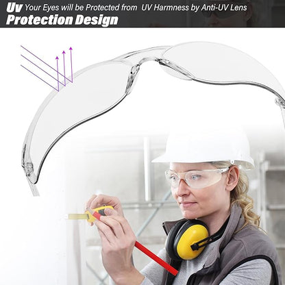 Salfboy Safety Glasses for Men Women ANSI Z87.1 Safety Glasses Bulk Protective Eyewear Scratch-Resistant