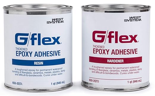 WEST SYSTEM - 655-2QT West System 655-2 QT G/flex Epoxy Adhesive, two 1 qt