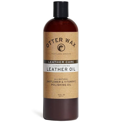 Otter Wax Conditioning Leather Oil - 16oz - All-Natural Polishing Treatment For Furniture, Boots, Car Seats, Jackets, Shoes & Bags