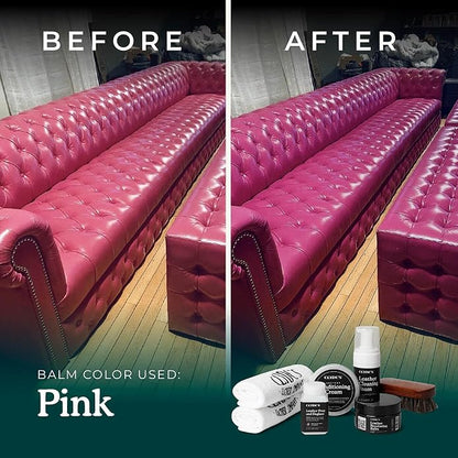 Clyde's™ 4-Step Leather Recoloring Kit | Includes Brush and Lint-Free Towels | Cleans, Restores, and Protects Your Leather