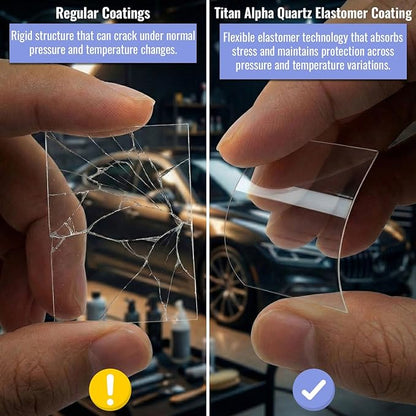 Ceramic Coating for Cars - ALPHA Quartz Elite, NEW Gen, Hard & ELASTIC Nano Ceramic Coating - 92% Concentration | Ready in 4 Hours | DIY Easy to Apply | Ultra Gloss, Durable, Slick & Hydrophobic |50ml