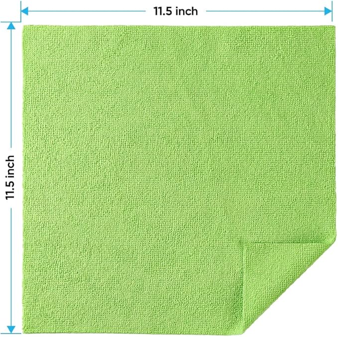 HOMEXCEL Shop Towels 100 Pack, Reusable Microfiber Towels for Cars, Bulk Multipurpose Microfiber Cleaning Cloths, Lint Free Cleaning Rags for Car, House and Kitchen, 11.5 x 11.5 inch