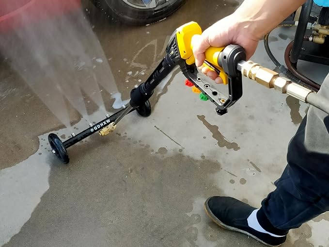 GDHXW High Power Washer Gun,Adjustable Pressure Washer Gun with Extension Wand,Quick Connection,with 5 Nozzle Tips, 2 Adapter,10 O-Rings 5000 PSI,Compatible with Most Pressure Washer