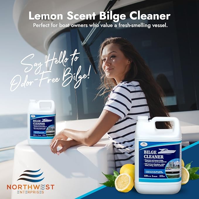Bilge Cleaner for Boats - Highly Effective Removing Dirt, Grime, Emulsifying Oil, and more. Easy to use, Fast Results (One Gallon)