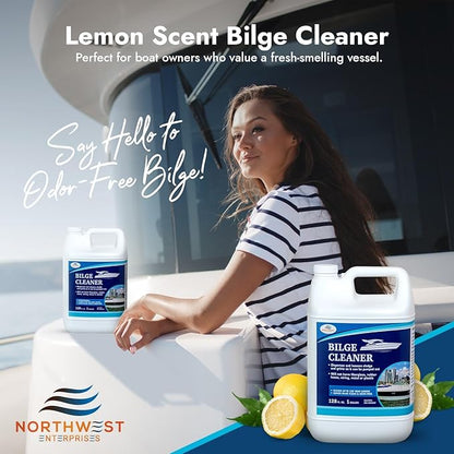 Bilge Cleaner for Boats - Highly Effective Removing Dirt, Grime, Emulsifying Oil, and more. Easy to use, Fast Results (One Gallon)