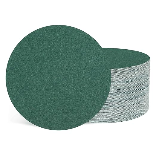 Kozelo 50 Pcs Sanding Discs 6 Inch 150 Grit Hook and Loop Orbital Sandpaper Suitable for Metal Wood Furniture DIY Grinding and Polishing, Green
