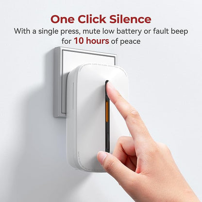 Carbon Monoxide Detectors Plug in,10 Year Replaceable Battery Operated Co Monitor Alarm,Plug and Play Co Detector,Portable Carbon Monoxide Detector for Home,Traval,RV,Hotel GS846A 2 Pack