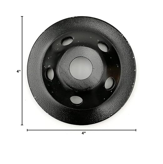 SHDIATOOL 4 Inch Single Row Diamond Grinding Cup Wheel for Concrete Granite Marble Masonry Brick Fits 5/8 Inch Arbor