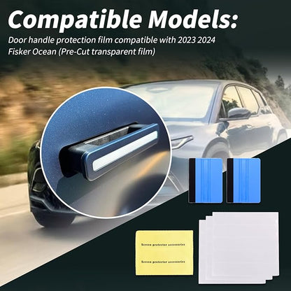 XTPTFABS Door Handle Protection Film Kit Compatible with Fisker Ocean 2023 2024 (Handle Protection Film)