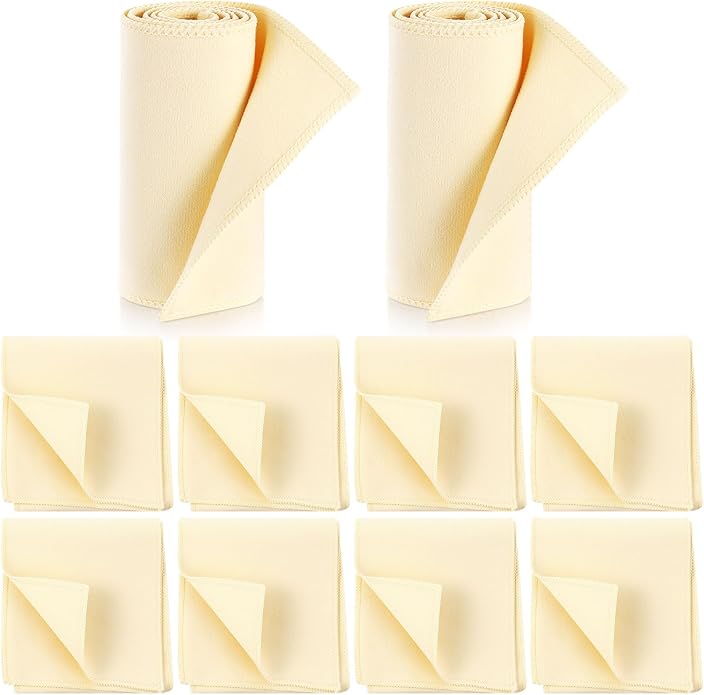 10 Pcs Shine Shoes Cloth Kit Polish Dauber Applicators Cleaning Leather Shoes Boots Microfiber Care Cloths Suede Cleaner