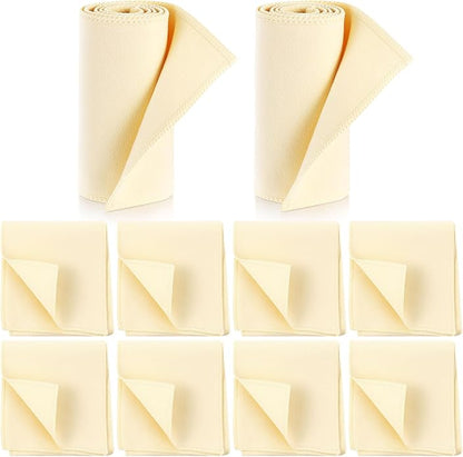 10 Pcs Shine Shoes Cloth Kit Polish Dauber Applicators Cleaning Leather Shoes Boots Microfiber Care Cloths Suede Cleaner