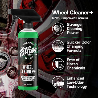 Ethos Wheel Cleaner - Car Wheel Cleaner Spray - Rim Cleaner Spray Brake Dust, Iron Remover - Color Change Technology - Professional Strength Formula (Gallon)