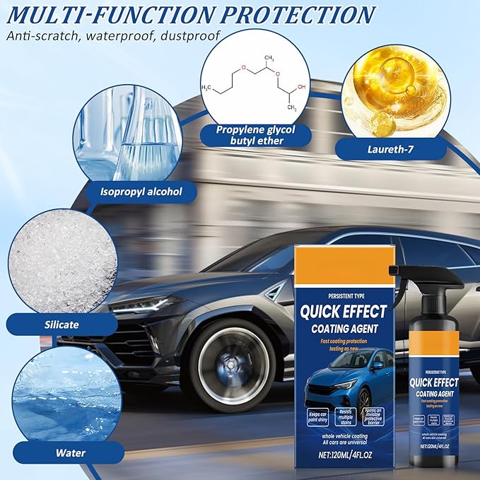 Advanced Car Quick-acting Coating Agent Spray,Car Quick Effect Coating Agent Spray,2025 New Car Paint Protection,Multifunctional Car Scratch Remover,Car Scratch Wax Polish spray
