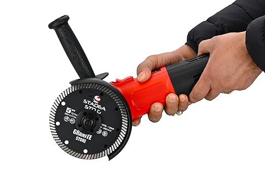 Stadea 5" Variable Speed Angle Grinder Polisher - Stone Concrete/Tile Electric Power Cutting Slow SpeedTool - 1400 W, 3000-10000 RPM