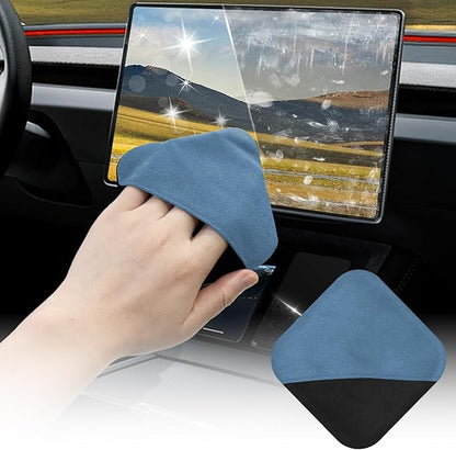 SuperKaKa Car Screen Cleaner- Vehicle Touchscreen Microfiber Cleaning Cloth, Touch Screens Clean Wipes Cars Interior Accessories for Auto Dashboard Display (Blue)