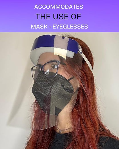 Mystic Romance 30 Pack Face Shields – Reusable Anti-Fog Full Face Protection – Clear Safety Gear for Work, Salons & Travel