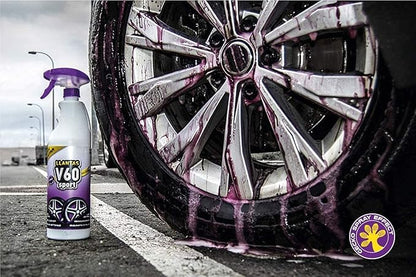 Sisbrill V60 Sport Wheel and Tire Cleaner Spray – pH Neutral Car Wheel Cleaner, Gecko Spray Effect, Safe Brake Dust Remover – Pack of 2 (33 fl oz each)