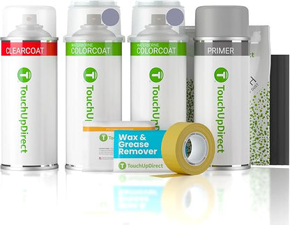 TouchUpDirect R7/M7494A Glacier Gray Metallic Tricoat Compatible with Ford Exact Match Touch Up Paint Aerosol - Platinum Kit