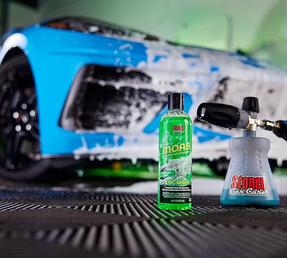 Stoner Car Care 91604 16-Ounce Mother of All Bubbles M.O.A.B. High Foaming Car Wash for Foam Cannons, Foam Guns, or Bucket Washes, Safe on Car Wax and Sealant Coatings, Green Apple Scent, Pack of 2