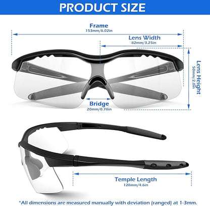 OXG 6 Pack Tinted Safety Glasses for Men Women, Safety Goggles ANSI Z87.1 Protective Eyewear Scratch Resistant Eye Protection