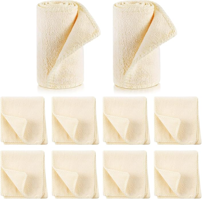 10 Pcs Shine Shoes Cloth Kit Polish Dauber Applicators Cleaning Leather Shoes Boots Microfiber Care Cloths Suede Cleaner