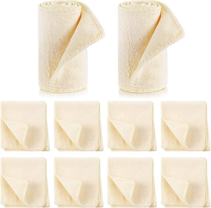 10 Pcs Shine Shoes Cloth Kit Polish Dauber Applicators Cleaning Leather Shoes Boots Microfiber Care Cloths Suede Cleaner