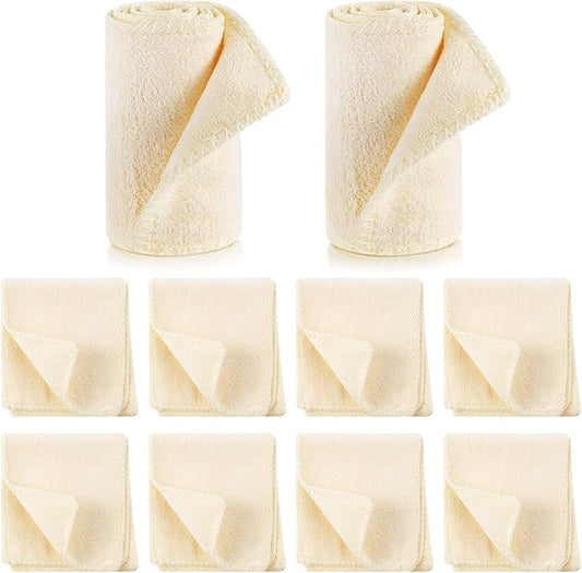 10 Pcs Shine Shoes Cloth Kit Polish Dauber Applicators Cleaning Leather Shoes Boots Microfiber Care Cloths Suede Cleaner