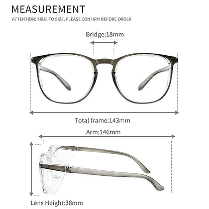 Alsenor Safety Glasses Anti Fog Goggles Protective Eyewear Blue Light Blocking Anti Dust UV Protection Glasses For Men Women (New-Grey)