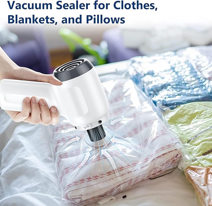 Fanisic Car Vacuum Handheld Vacuum Cleaner/Air Duster, 15000PA Strong Suction with Brushless Motor, Rechargeable Dust Buster/Hand Pump Low Noise for Car Detailing Home Office Cleaning