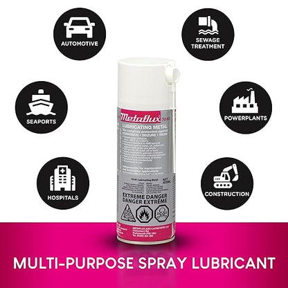 Titanium Corrosion Inhibitor and Lubricant Spray for Metal –Industrial Heavy Duty Rust Prevention Spray for Automotive –Water Resistant Non-Flaking Aluminum-Free Fluid Film by Metaflux 13.5 Oz 1 Pack