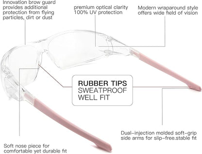 Alsenor Anti Fog Goggles Wrap-Around Shooting Safety Glasses Blue Light Blocking Protective Eyewear ANSI Z87 Cycling Glasses