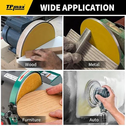 6-Inch 220-Grit Gold PSA Sanding Discs, 50 Pack – Pro-Grade Self-Adhesive Stickyback Sandpaper with Quick-Release Tabs for DA Sander, Fine Automotive/Wood/Metal Sanding