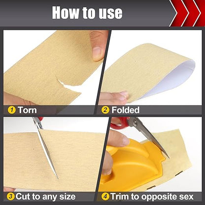 320 Grit PSA Longboard Sandpaper, 20-Yard Long Continuous Roll 2-3/4" Wide Self-Adhesive Sanding Paper for Auto Body Woodworking Metalworking