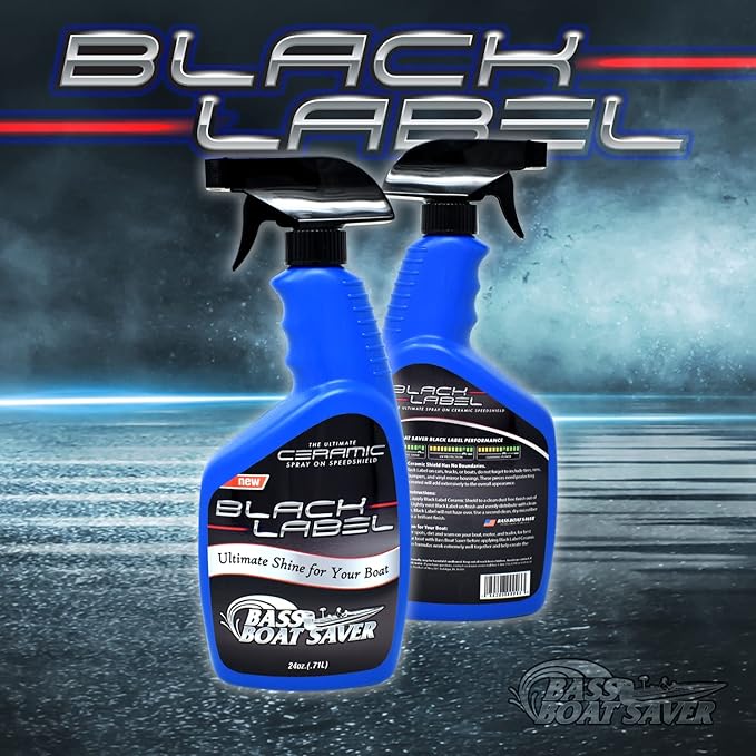 Black Label Ceramic Speedshield - Ultimate Brilliant Ceramic Marine Shine Spray - Ceramic Detailer Spray with Micro Repair Technology