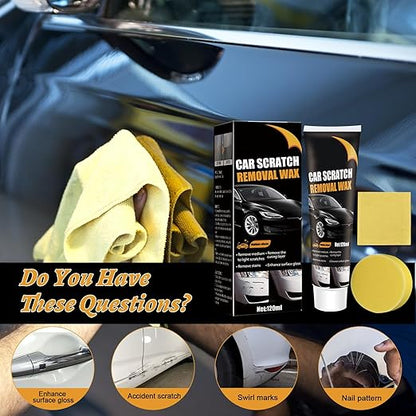 Scratch Remover for Vehicles, Upgrade Car Scratch Remover for Deep Scratches, Car Polishing Wax Scratch Remover for Vehicles,Car Scratch Repair Paste,Cars Paint Scratchs Repair Kit with Wipe Sponge