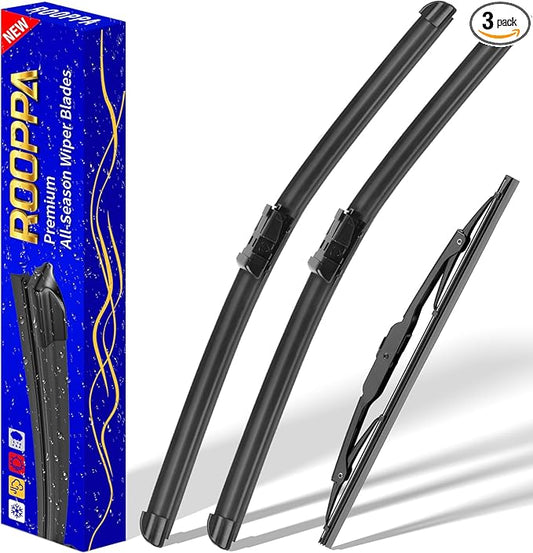 3 wipers Replacement for Cadillac SRX 2010-2016, Windshield Wiper Blades Original Equipment Replacement - 26"/17"/12" (Set of 3) Top Lock