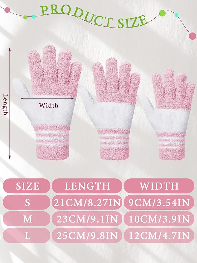 Patelai 3 Pairs Microfiber Plant Dusting Gloves Leaf Cleaning Gloves for Indoor Plants, Blinds, Furniture, House(Yellow, Blue, Pink, White,Large)