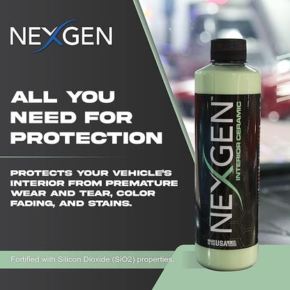 Nexgen Interior Ceramic Spray — Ultimate Interior Protection — Spray-on and Wipe-off Ceramic Coating for Hard Interior Surfaces (16 oz)