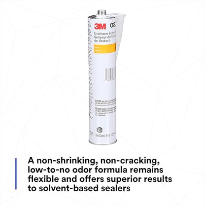 3M Urethane Seam Sealer, 08367, Black Color, High Solids, Permanently Flexible, 310 mL/10.5 fl oz Cartridge
