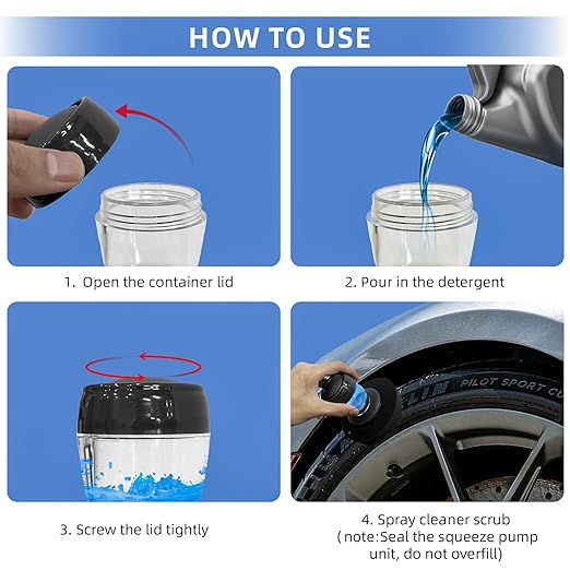 Tire Shine Applicator with 2 Detachable Foam Applicator Pads for Car Cleaning and Fine Polishing Reusable Tire Dressing Applicator for Car Truck SUV Motorcycle
