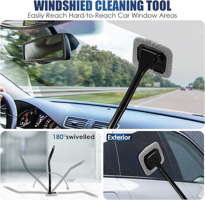 Viewsun 21Pcs Car Cleaning Kit with High Power Handheld Vacuum, Car Wash Mop with Long Handle, Bucket, Detailing Brush Set, Windshield Cleaner, Complete Interior Exterior Washing Supply for Men Women