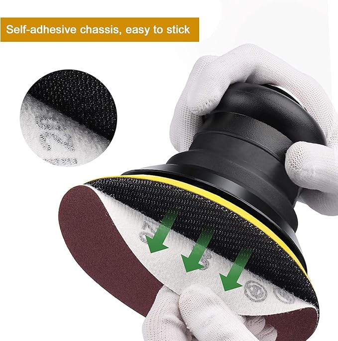 Ouya 5PCS 2-inch Thread Hook and Loop Backing Pad Buffing Plate for Air Sander and Dual Action Car Polisher M6 Thread