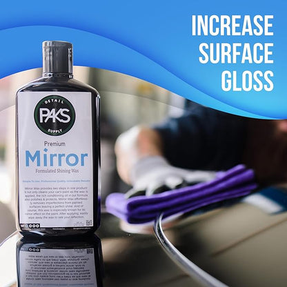Paks Mirror Polish Auto Wax | Deep Paint Restoring Shine | Long Lasting UV Protection | Applicable By Machine and Hand | Supreme Paint Protection | Made in USA | 16 oz Hand Wax Deep Gloss Wet Look