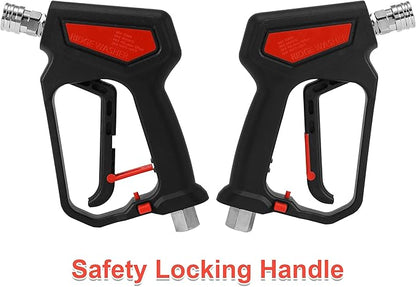 RIDGE WASHER Pressure Washer Gun 5000 PSI, 12 GPM, High Pressure Spray Gun with 1/4" Quick Connector, 3/8'' Quick Connect, M22-14 mm and M22-15 mm Fitting