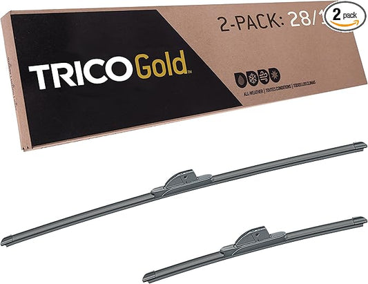 TRICO Gold™ (18-2816) 28 & 16 Inch Pack of 2 Automotive Replacement Windshield Wiper Blades for My Car Premium All Weather Beam Blade for Select Vehicle Models