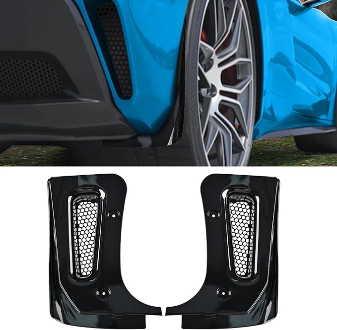 BILLFARO Extended Rear Splash Guards Mud Flaps,ABS Plastic Wheels Rock Guards Mudflap Fender Mudguard Mud Guards Protector ﻿Accessories for Corvette C8 Z06 2023+ for C8 E-Ray 2024+