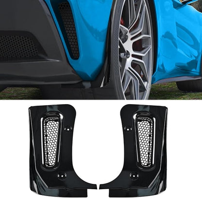 BILLFARO Extended Rear Splash Guards Mud Flaps,ABS Plastic Wheels Rock Guards Mudflap Fender Mudguard Mud Guards Protector ﻿Accessories for Corvette C8 Z06 2023+ for C8 E-Ray 2024+