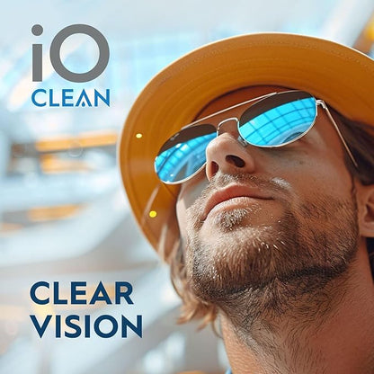 Eyeglass Lens Cleaner (3.38oz+3.38oz+2cloths) – Kit for Glasses, Screens, Camera, Laptops, Touchscreens, Computer Monitors, Other Electronics – 2 Microfiber Cloths Inluded